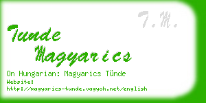 tunde magyarics business card